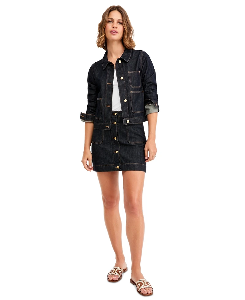 Tommy Hilfiger Women's Cotton Denim High-Rise Miniskirt