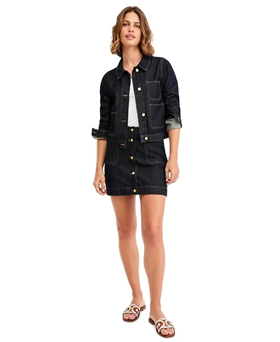 Tommy Hilfiger Women's Cotton Denim High-Rise Miniskirt