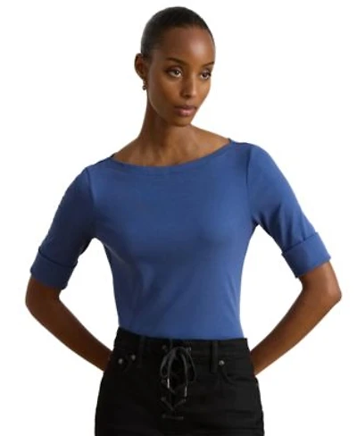 Lauren Ralph Lauren Stretch Cotton Boatneck T Shirt Pxs 3x