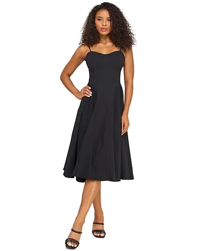 Katia Rae Juniors' Sweetheart-Neck Bow-Back Dress