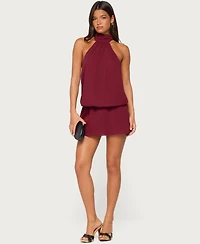 Edikted Women's Laira Halter Neck Mini Open-Back Dress