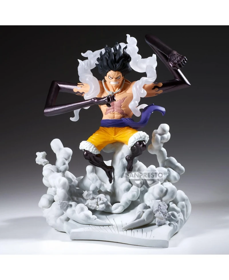 Banpresto Senkozekkei Monkey D. Luffy Gear 4 Airborne Action Pose 4.15" 1-Piece Statue, Ages 16+