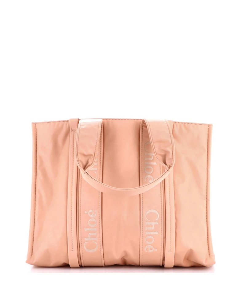 Pre-Owned Chloe Large Woody Tote Recycled Nylon
