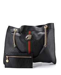 Pre-Owned Gucci Large Rajah Chain Tote Leather