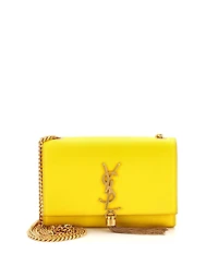 Pre-Owned Saint Laurent Small Classic Monogram Tassel Crossbody Bag Leather