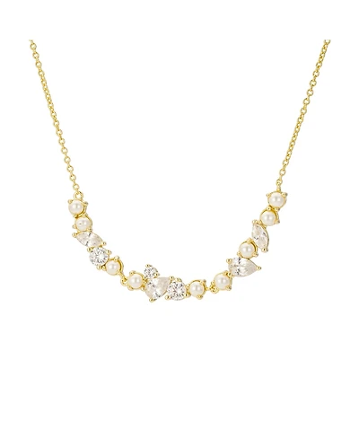 Untamed Petals Cleo Pearl and Crystal Necklace