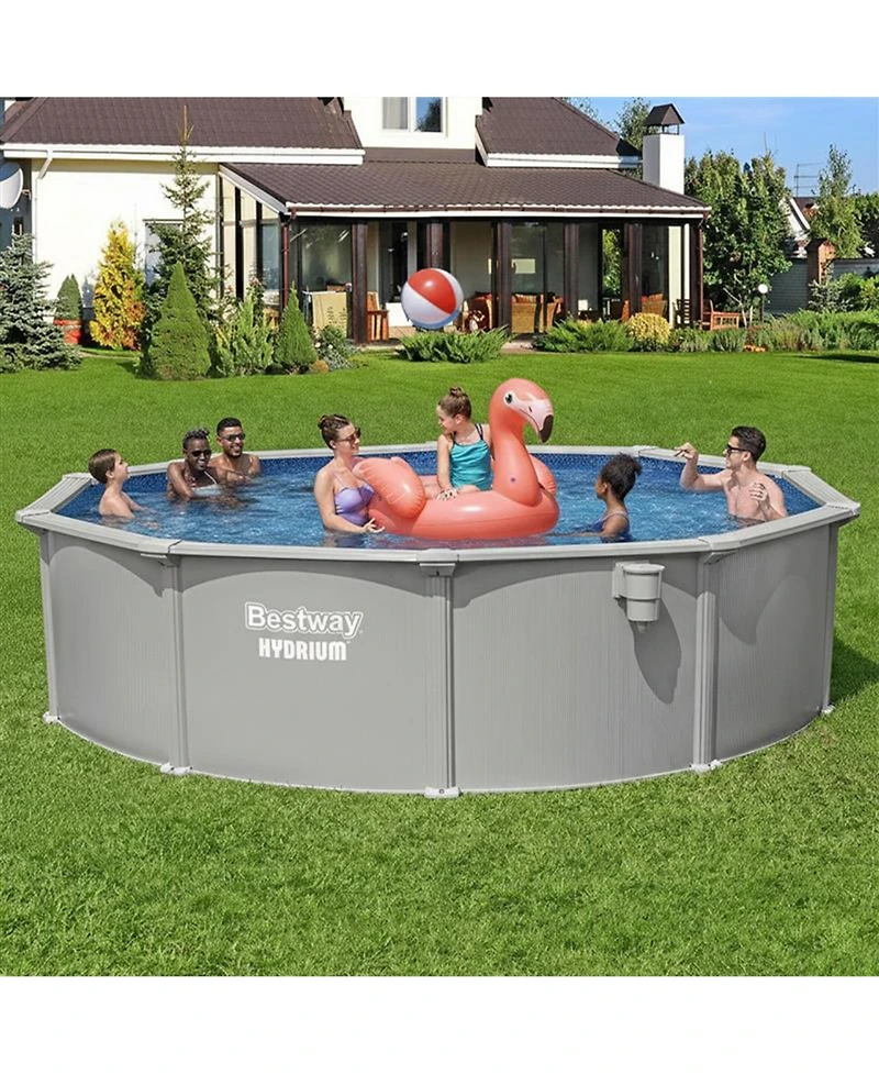 Bestway Hydrium 15' x 48" Round Steel Wall Above Ground Pool Set