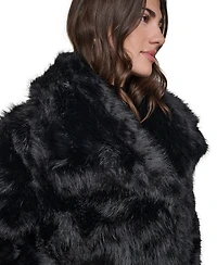 Dkny Women's Short Faux Fur Coat