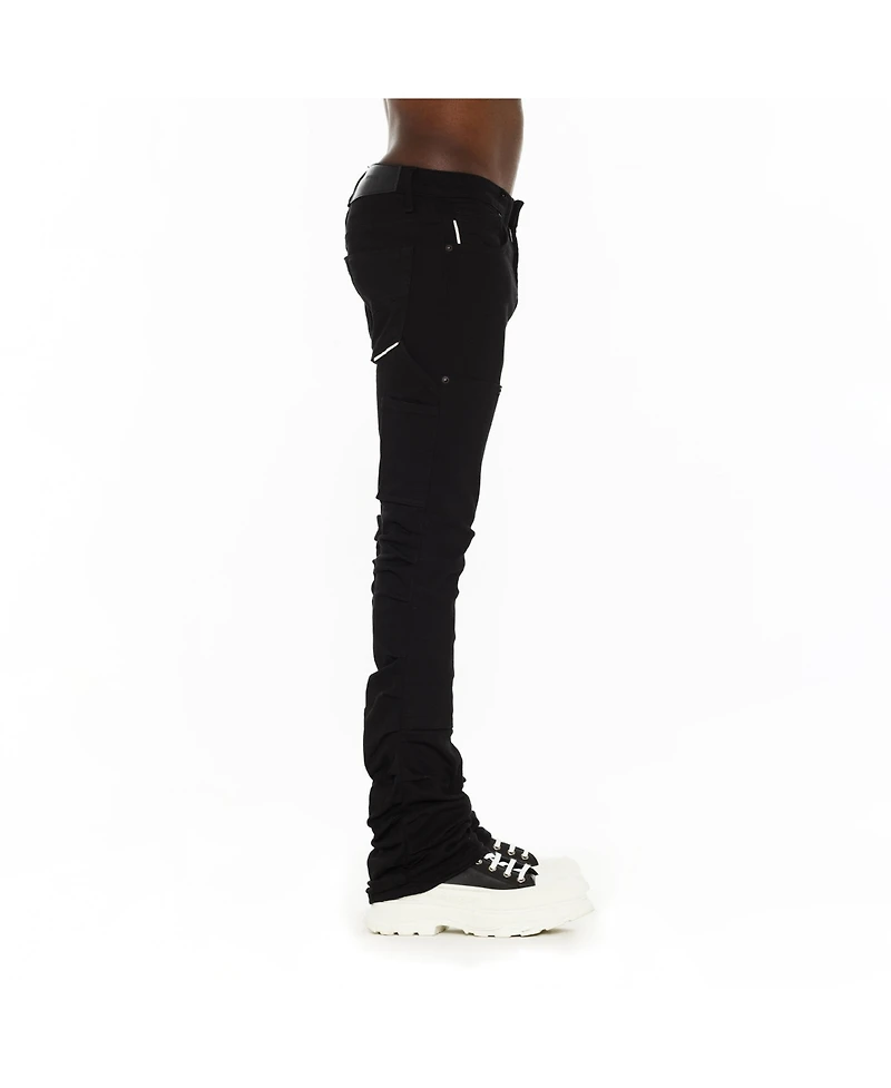 Hvman Chosen To Prevail x Cult Men's Mars Loose-Fit Bootcut Cargo Denim Jeans