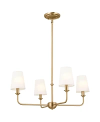 Kichler Pallas 25"W Brushed Natural Brass 4-Light Chandelier
