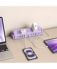 Lofree 45W Fast Charging Desk Clamp Mount Surge Protector for Usb-c and Usb-a Devices