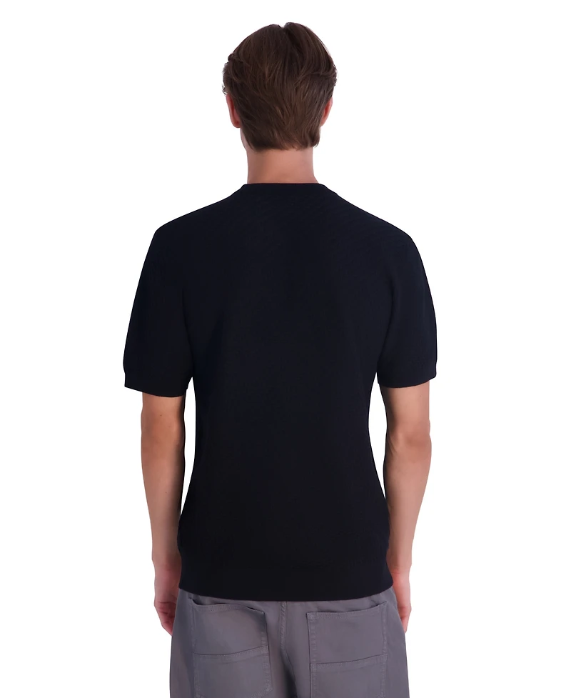Karl Lagerfeld Paris Men's Short-Sleeve Sweater