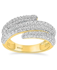 Forever Grown Diamonds Lab-Grown Diamond Bypass Ring (2 ct. t.w.) Sterling Silver (Also 14k Gold-Plated Silver)