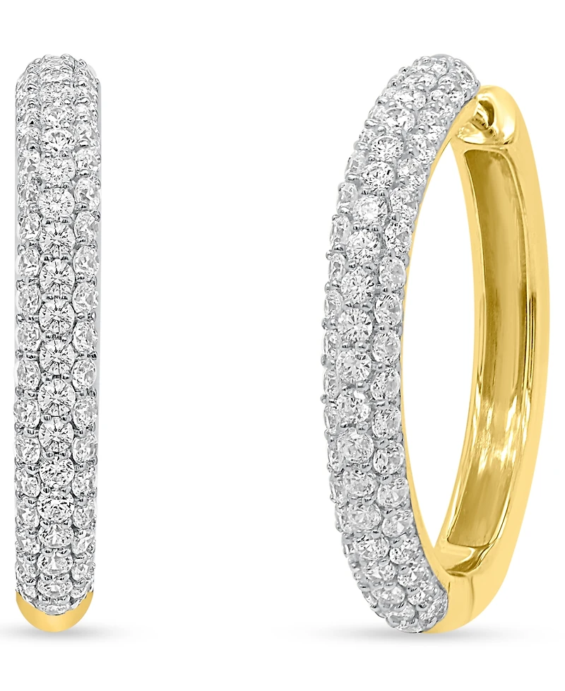 Forever Grown Diamonds Lab-Grown Diamond Hoop Earrings (2 ct. t.w.) Sterling Silver (Also 14k Gold-Plated Silver)