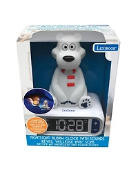 Lexibook Polar Bear Digital Alarm Clock with Night Light Snooze, Clock, Luminous, RL800PB