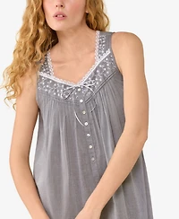 Eileen West Women's The Ballet-Length Sweetheart-Neckline Button-Front Nightgown