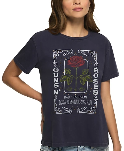 Lucky Brand Women's Guns N Roses Graphic Boyfriend Retro T-Shirt