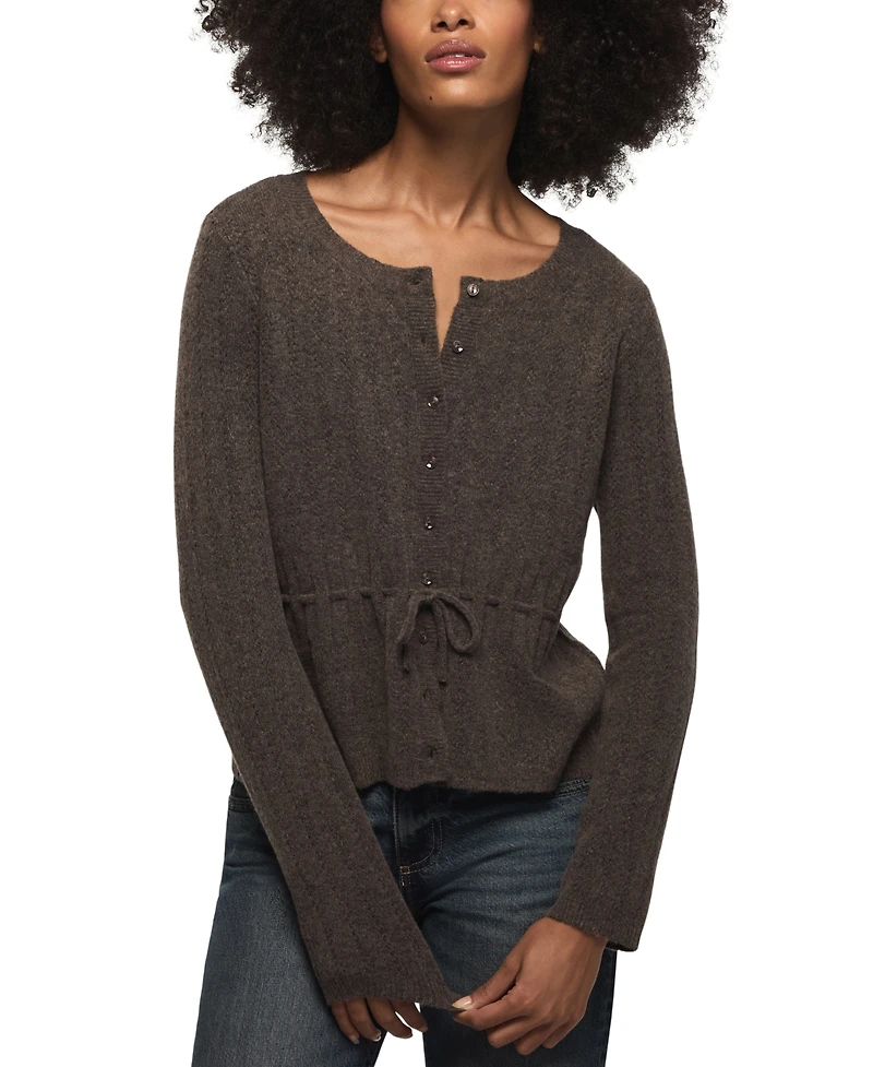 Lucky Brand Women's Cloud Soft Babydoll Pointelle Cardigan