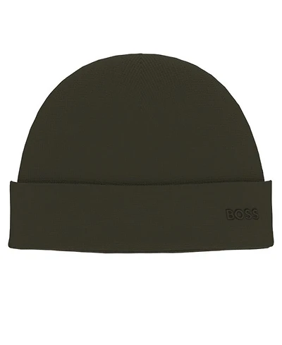 Hugo Boss Waffle-Knit Stretch-Fit Stewie Beanie