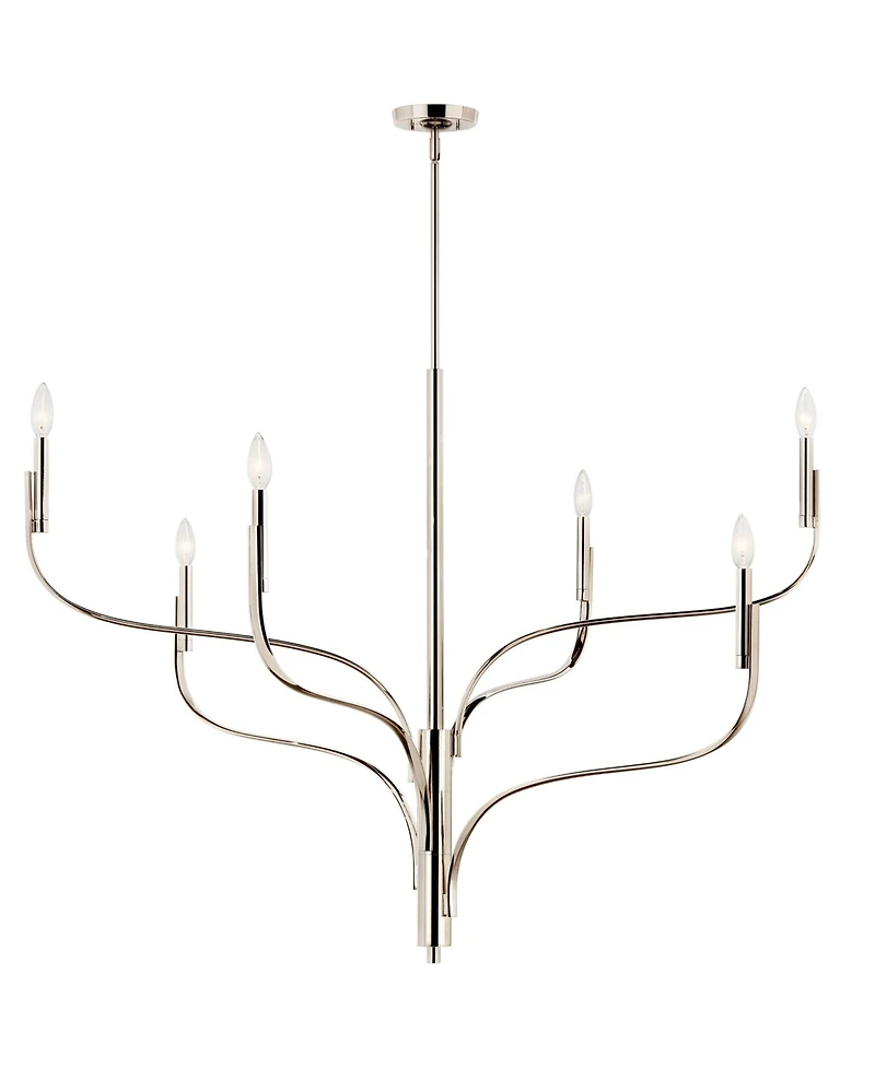 Kichler Livadia 47 1/4"W Polished Nickel 6-Light Chandelier