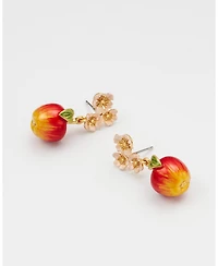 Fable England Apple Blossom Drop Earrings in Gold