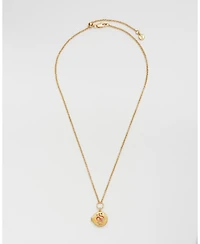 Fable England Snake and Blossom Locket Necklace in Gold
