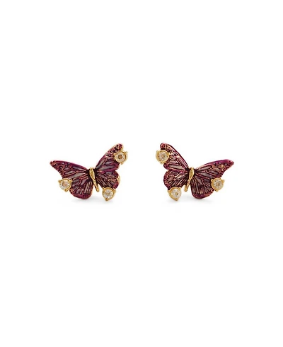 Fable England Eve Butterfly Stud Earrings in Gold
