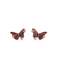 Fable England Eve Butterfly Stud Earrings in Gold