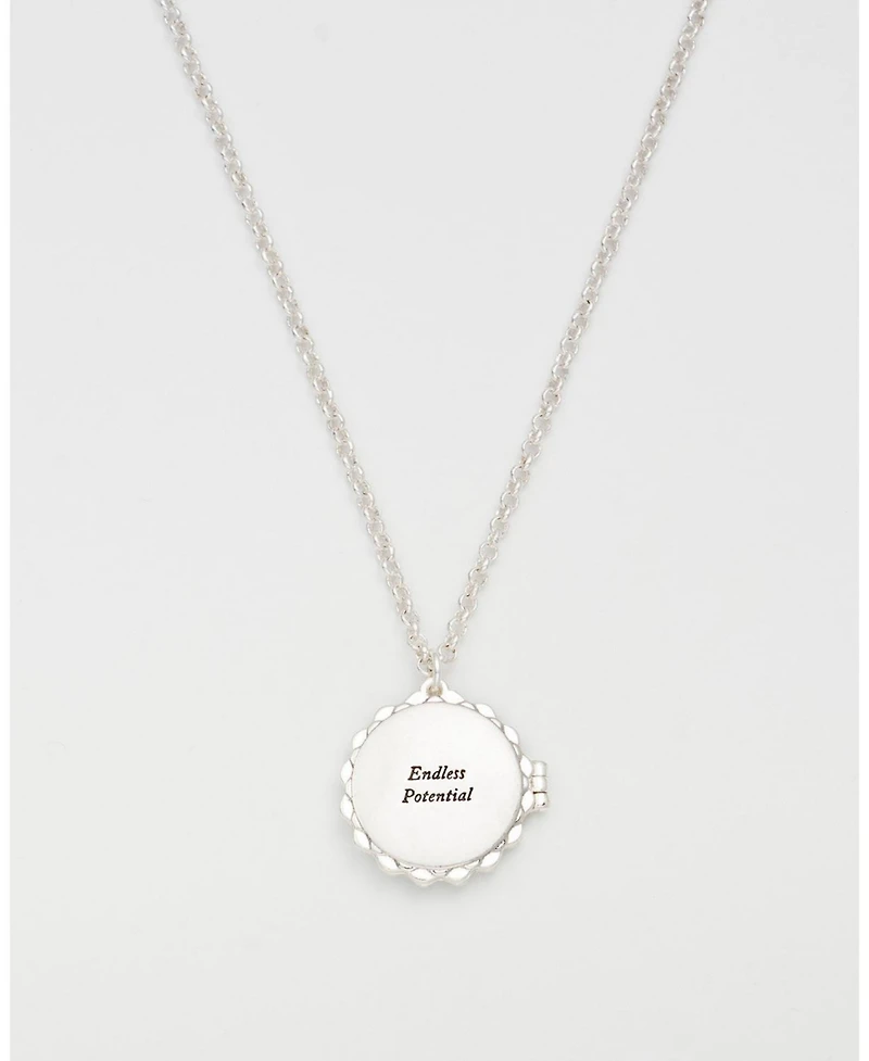 Fable England Ivy Blossom Locket Necklace in Silver