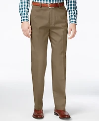 Haggar Men's Big & Tall Premium No Iron Khaki Classic Fit Flat Front Hidden Expandable Waistband Pants