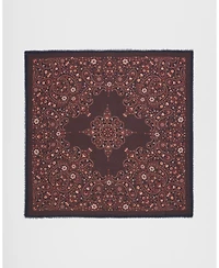 Fable England Women's Eve Paisley Large Square Pashmina Scarf in Chocolate