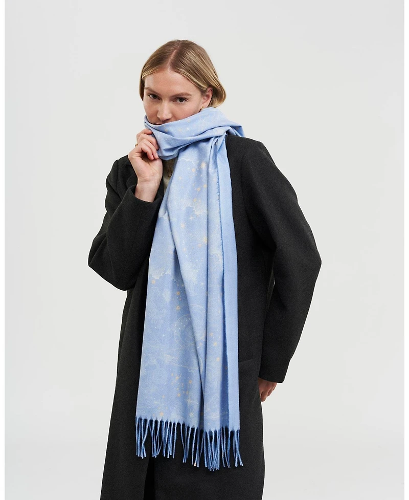Fable England Women's Zodiac Long Fringed Scarf
