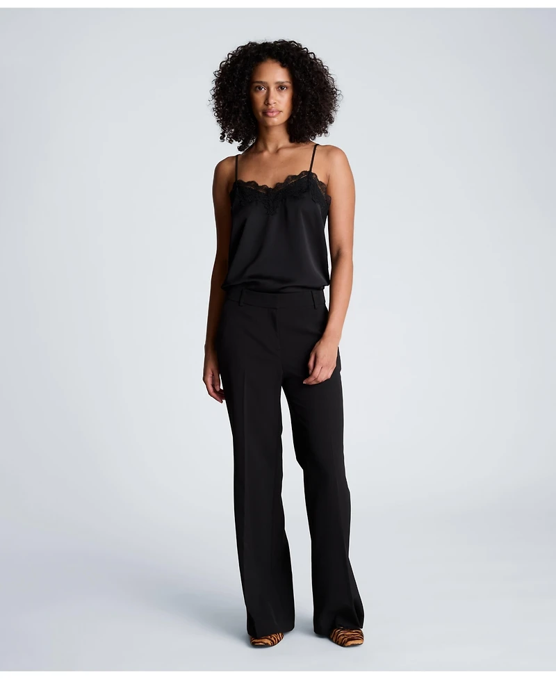 Kenneth Cole Women's Luxe Twill Flare Leg Pant