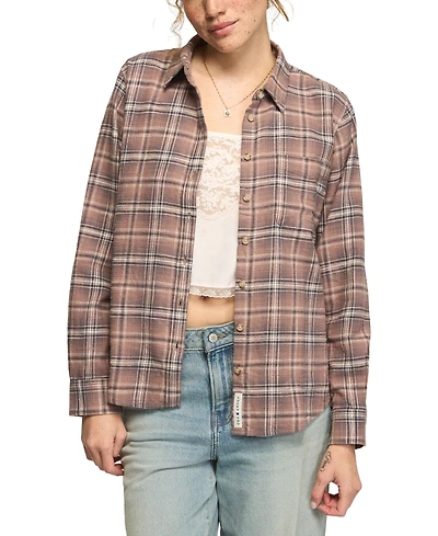 Lucky Brand Women's Long-Sleeve Plaid Button Down Shirt