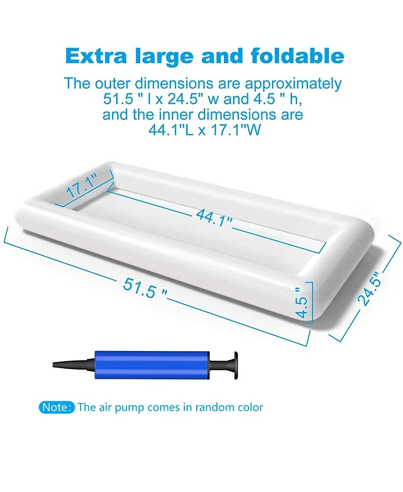 Piscifun Extra Large Inflatable Serving Bar Cooler with Drain Plug for Pool Party Bbq Picnic