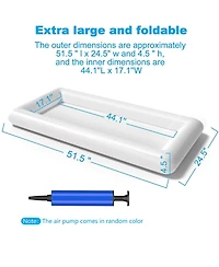 Piscifun Extra Large Inflatable Serving Bar Cooler with Drain Plug for Pool Party Bbq Picnic
