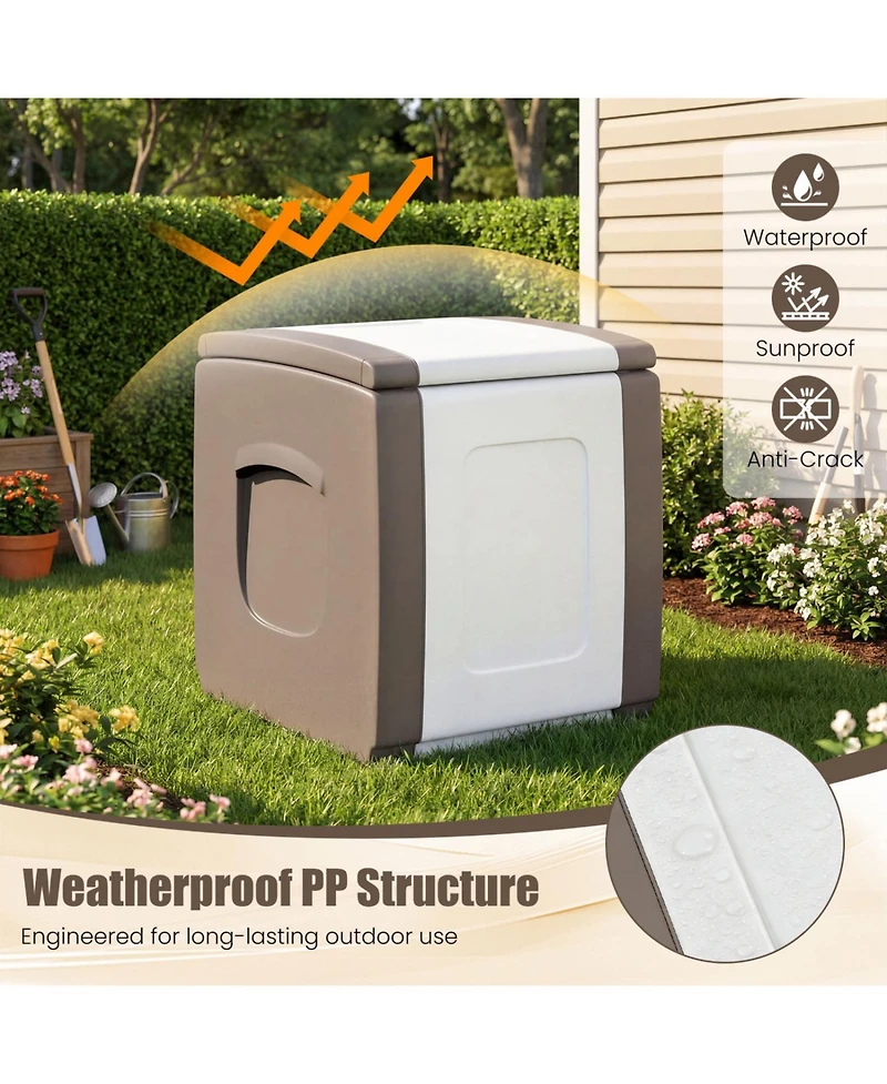 Slickblue Outdoor Deck Box with Lid for Package Storage and Garden Supplies