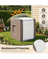 Slickblue Outdoor Deck Box with Lid for Package Storage and Garden Supplies