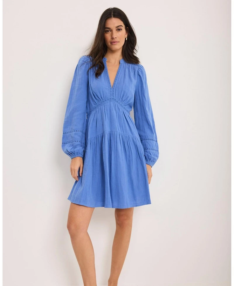 Mint Velvet Women's Cotton Cheesecloth Mini Dress