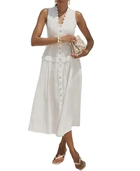 Mint Velvet Women's Ramie Drop Waist Maxi Dress