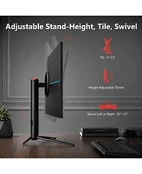 Z-edge UG40S 40" 21:9 Wqhd 3440x1440 144Hz 1ms Ips Gaming Monitor, FreeSync, Height/Tilt/Swivel Adjustable