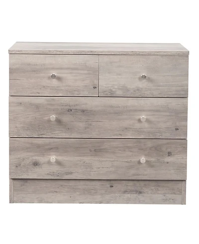 Slickblue Grey 4-Drawer Storage Dresser with Modern Simple Design