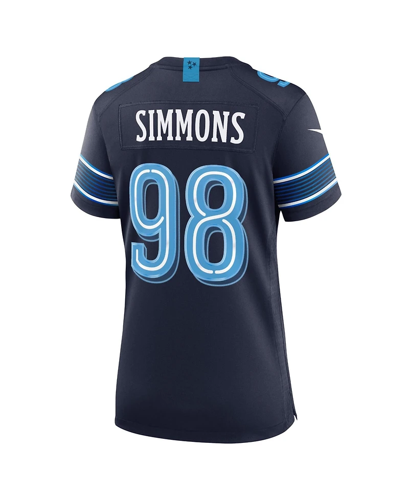 Nike Women's Jeffery Simmons Navy Tennessee Titans 2026 Rivalries Collection Game Jersey