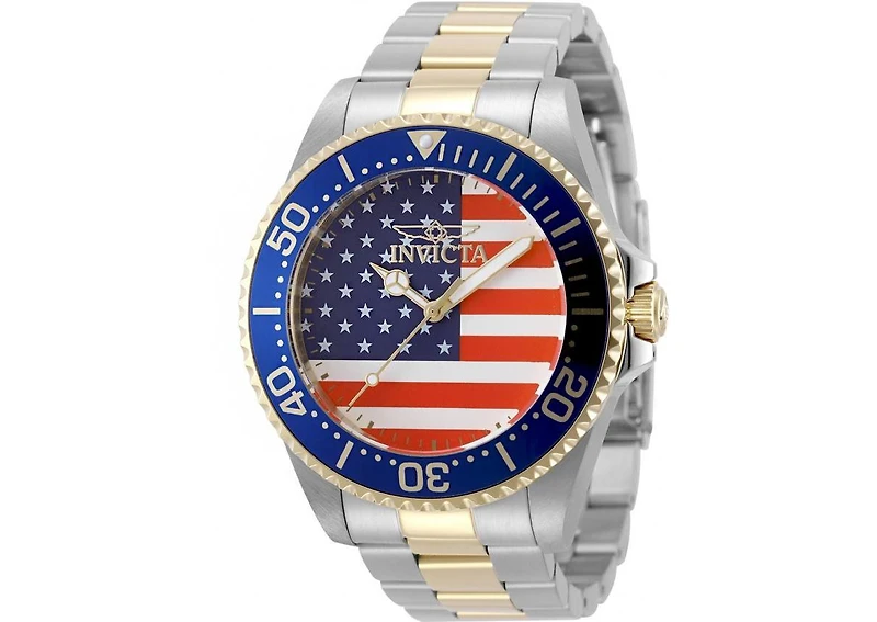 Invicta Pro Diver 50417 Men's 45mm Quartz Watch Two-Tone Gold and Steel Bracelet