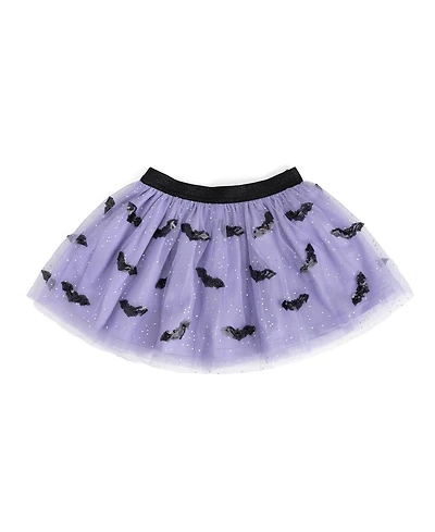 Sweet Wink Big Girls (6-10) Sequin Bat Halloween Tutu Skirt