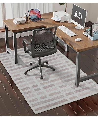 Danrong Office Chair Mat Hardwood Floor Protector Easy Glide Nonslip Washable