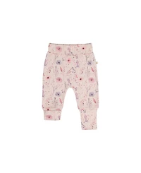 Deux par Deux Baby Girls' Floral Cotton-Blend Pull-On Pants, 2-Pack