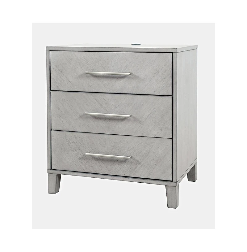 Jofran Eloquence Contemporary Modern 28" Usb Charging Nightstand