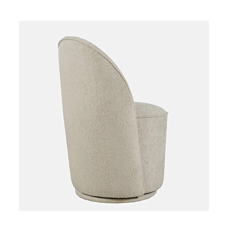 Jofran Landon Mid-Century Modern Upholstered Swivel Dining Chair