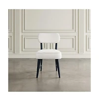 Jofran Wes Mid-Century Modern Boucle Upholstery Dining Chair (Set of 2